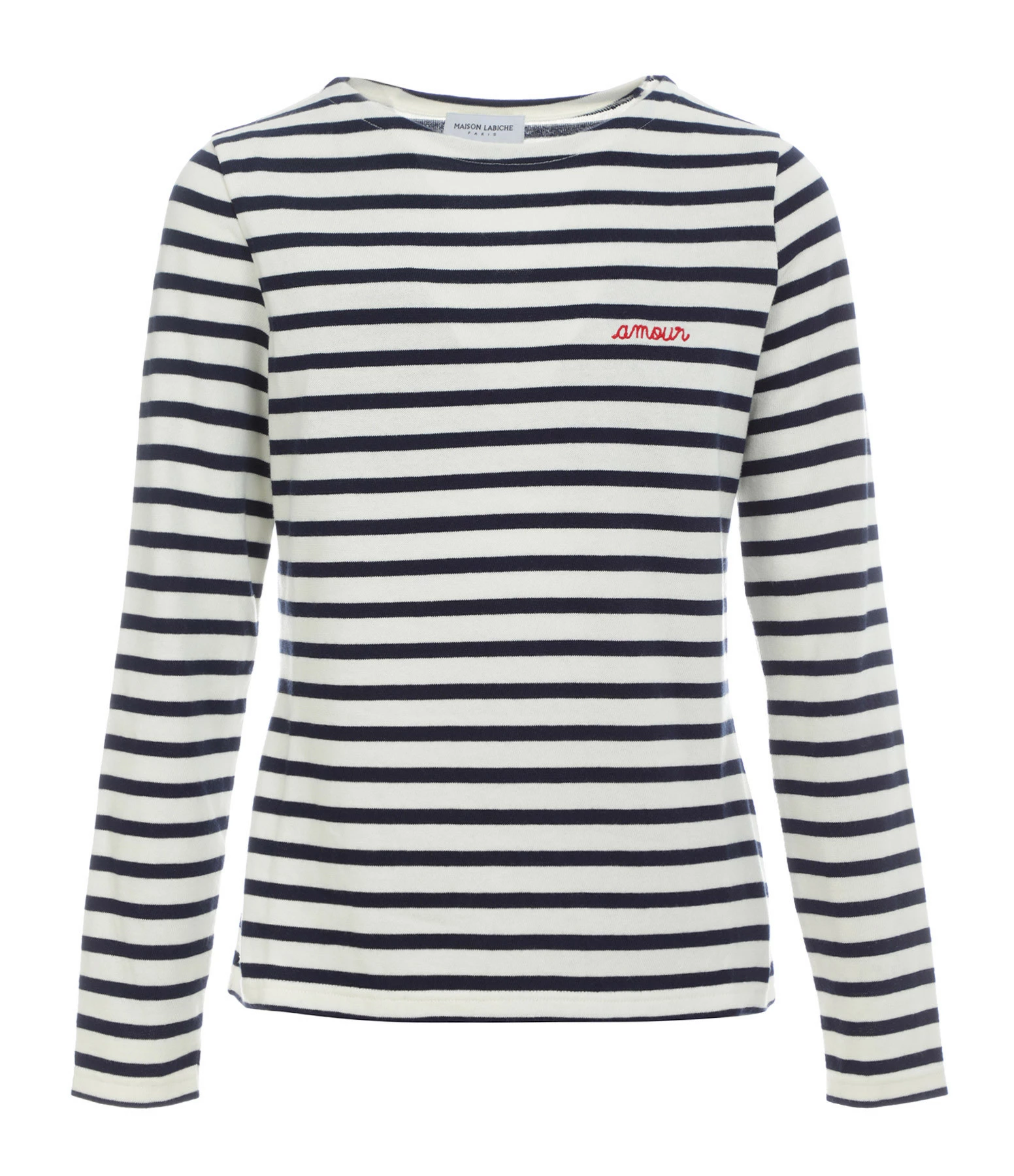 MAISON LABICHE Tee-shirt Amour Coton Biologique Ivoire Bleu Navy 3 MAISON LABICHE Tee-shirt Amour Coton Biologique Ivoire Bleu Navy