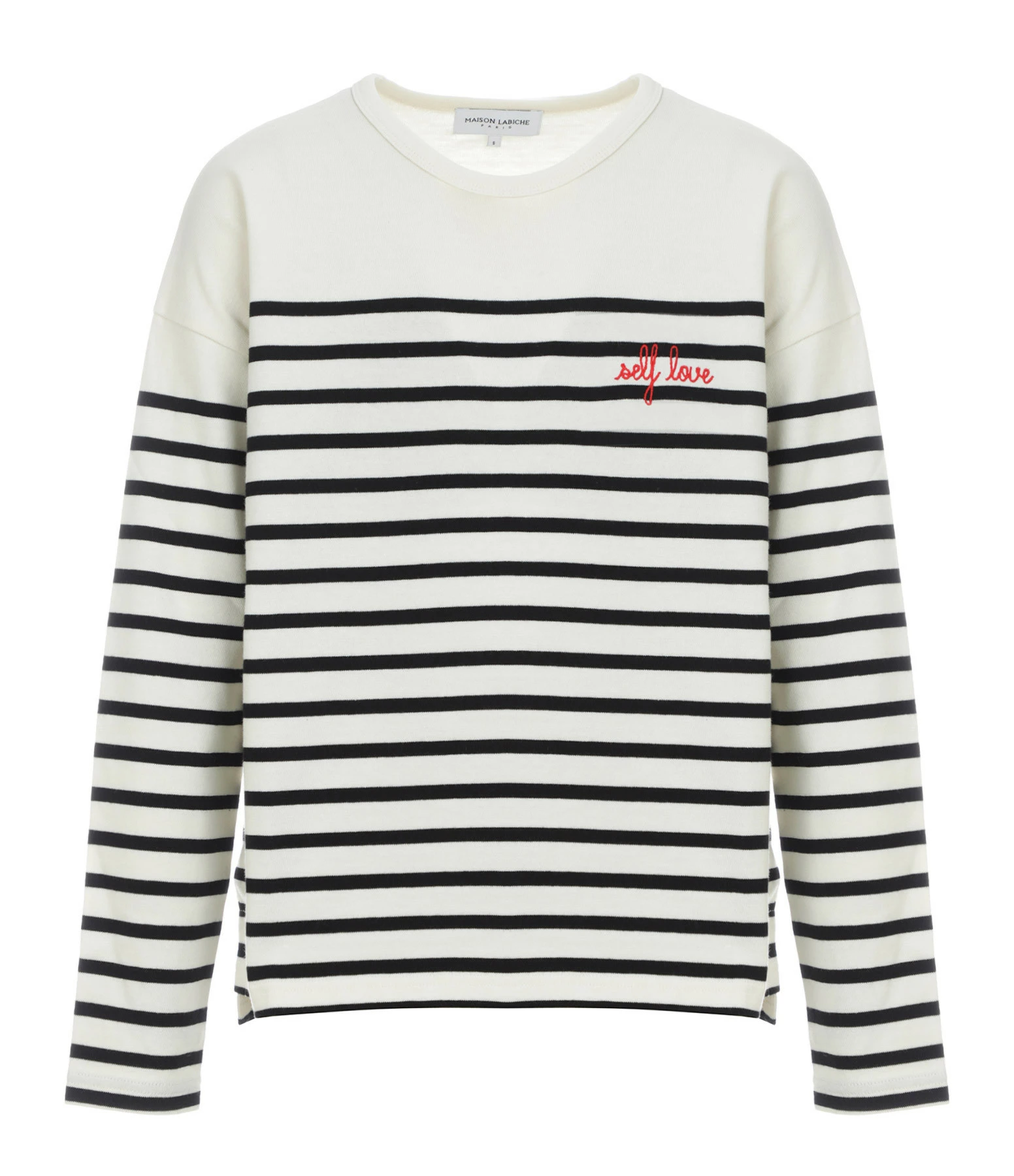 MAISON LABICHE Tee-shirt Self Love Coton Biologique Ivoire Noir 3 MAISON LABICHE Tee-shirt Self Love Coton Biologique Ivoire Noir