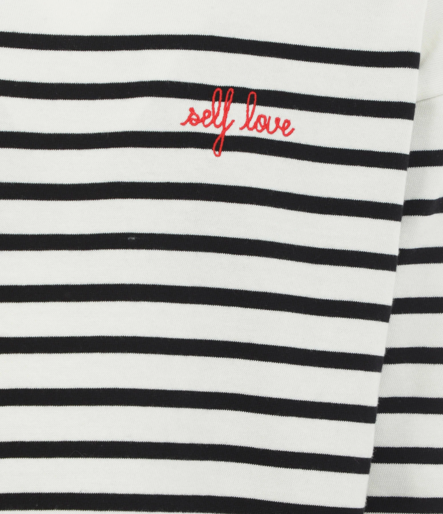 MAISON LABICHE Tee-shirt Self Love Coton Biologique Ivoire Noir 4 MAISON LABICHE Tee-shirt Self Love Coton Biologique Ivoire Noir – Image 2