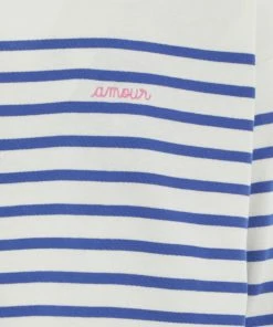 Alternative view of MAISON LABICHE Tee-shirt Amour Coton Biologique Ivoire Bleu