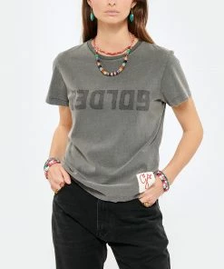 GOLDEN GOOSE Tee-shirt Golden Patch Coton Anthracite 9 GOLDEN GOOSE Tee-shirt Golden Patch Coton Anthracite -Boutique MAJESTIC FILATURES unnamed file 3859