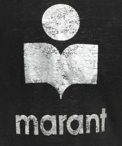 Alternative view of ISABEL MARANT ÉTOILE Tee-shirt Koldi Lin Noir Argenté