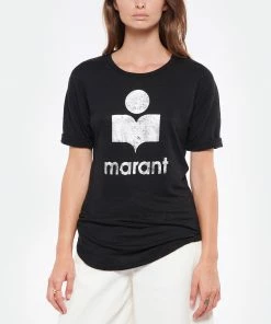 ISABEL MARANT ÉTOILE Tee-shirt Koldi Lin Noir Argenté -Boutique MAJESTIC FILATURES unnamed file 3874