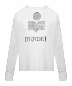 ISABEL MARANT ÉTOILE Tee-shirt Klowia Lin Blanc Argenté