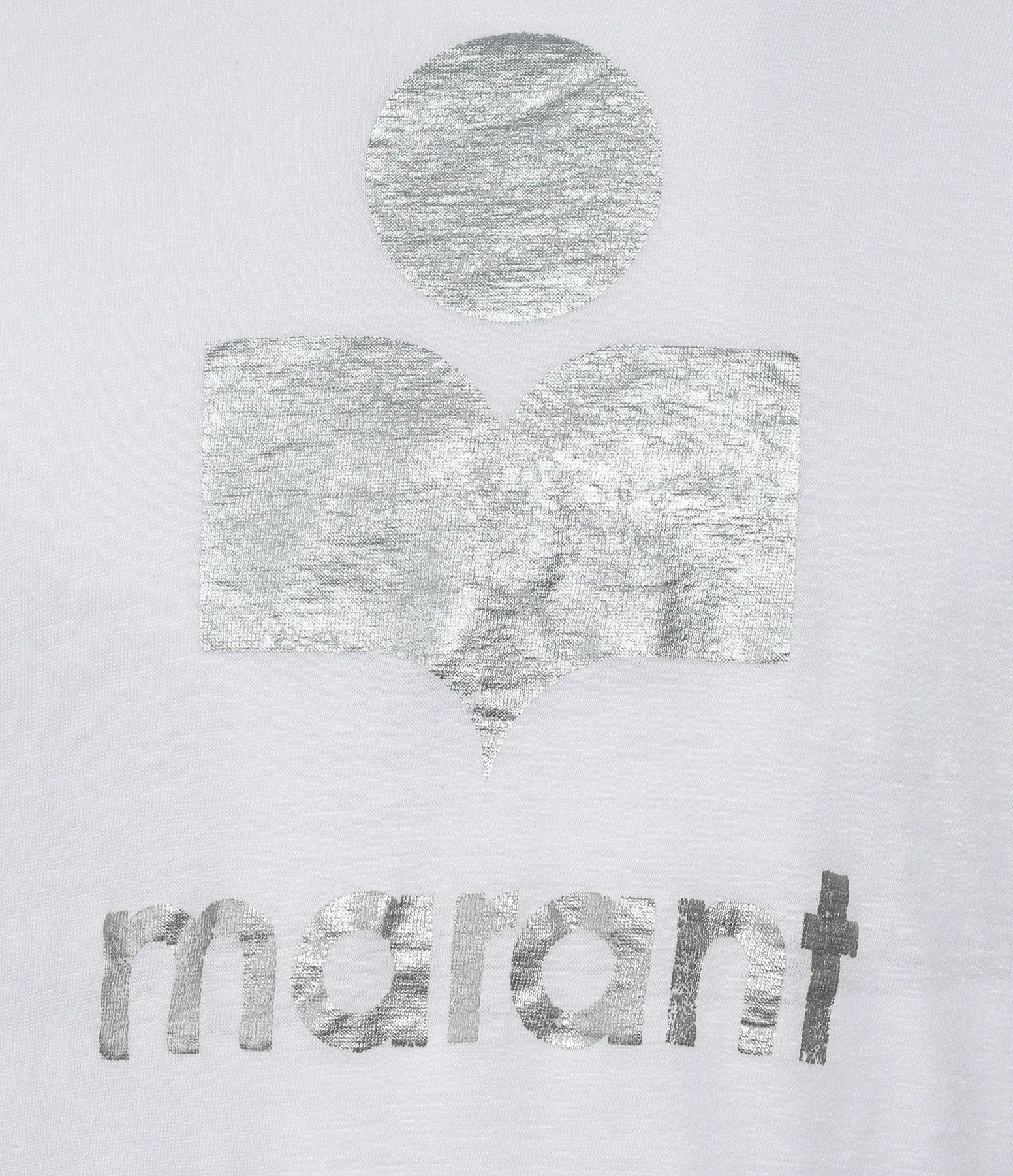 ISABEL MARANT ÉTOILE Tee-shirt Klowia Lin Blanc Argenté 4 ISABEL MARANT ÉTOILE Tee-shirt Klowia Lin Blanc Argenté – Image 2
