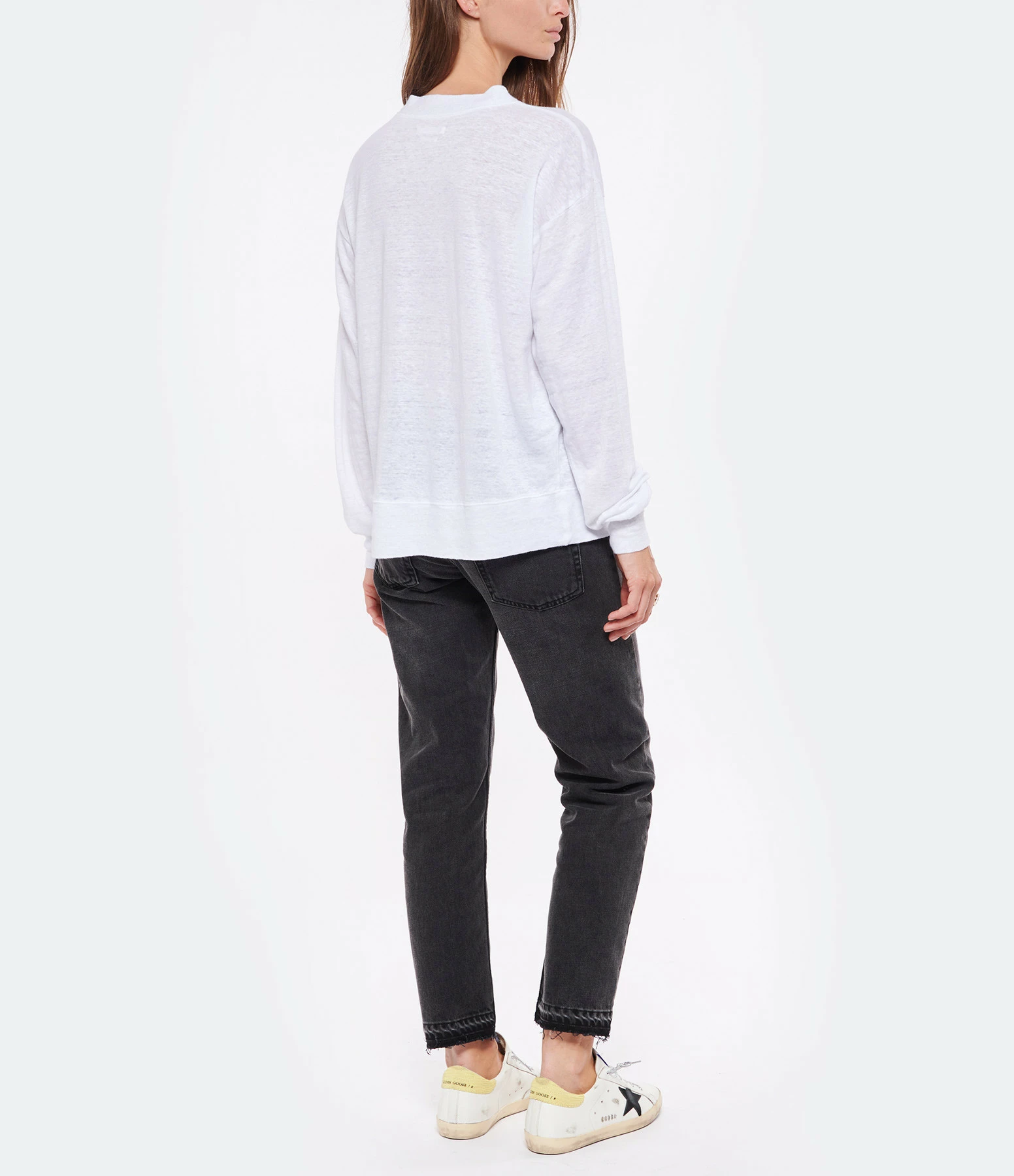 ISABEL MARANT ÉTOILE Tee-shirt Klowia Lin Blanc Argenté 7 ISABEL MARANT ÉTOILE Tee-shirt Klowia Lin Blanc Argenté – Image 5