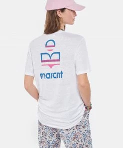 ISABEL MARANT ÉTOILE Tee-shirt Zewel Lin Blanc -Boutique MAJESTIC FILATURES unnamed file 3896