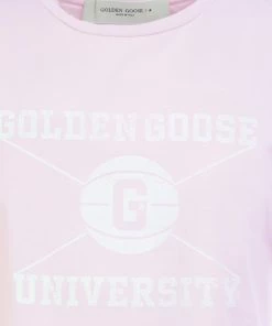 Alternative view of GOLDEN GOOSE Tee-shirt Doris Coton Lavande