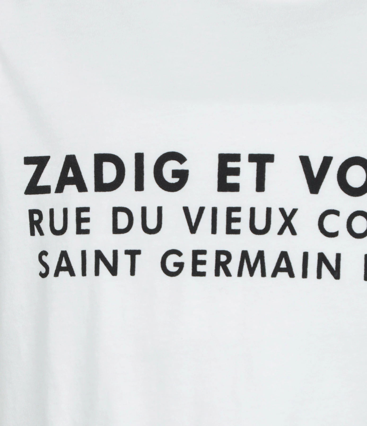 ZADIG & VOLTAIRE Tee-shirt Zoe ZV Address Coton Blanc 4 ZADIG & VOLTAIRE Tee-shirt Zoe ZV Address Coton Blanc – Image 2