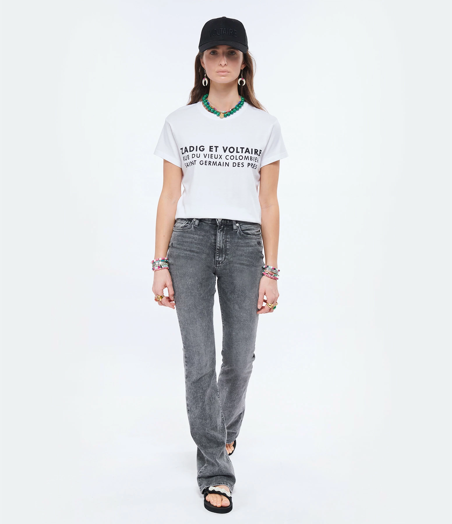 ZADIG & VOLTAIRE Tee-shirt Zoe ZV Address Coton Blanc 6 ZADIG & VOLTAIRE Tee-shirt Zoe ZV Address Coton Blanc – Image 4
