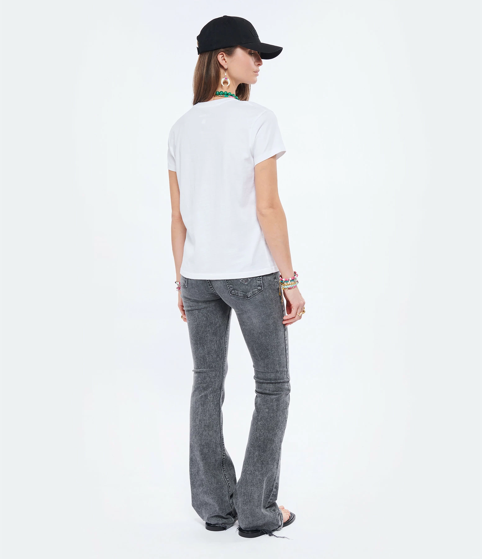 ZADIG & VOLTAIRE Tee-shirt Zoe ZV Address Coton Blanc 7 ZADIG & VOLTAIRE Tee-shirt Zoe ZV Address Coton Blanc – Image 5
