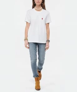 AMI PARIS Tee-shirt Unisexe Ami De Cœur Coton Biologique Blanc 9 AMI PARIS Tee-shirt Unisexe Ami De Cœur Coton Biologique Blanc -Boutique MAJESTIC FILATURES unnamed file 3921