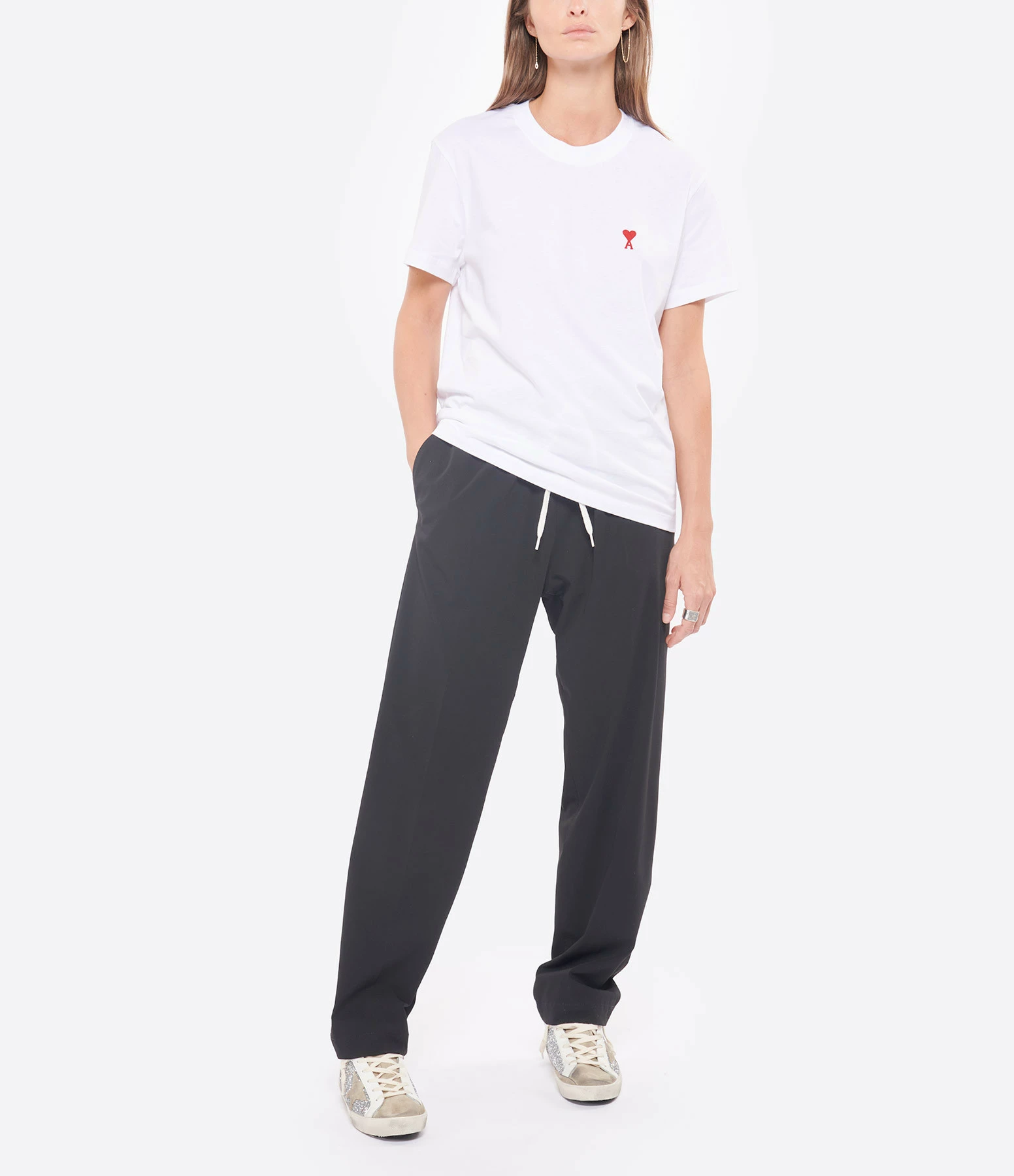 AMI PARIS Tee-shirt Unisexe Ami De Cœur Coton Biologique Blanc 7 AMI PARIS Tee-shirt Unisexe Ami De Cœur Coton Biologique Blanc – Image 5