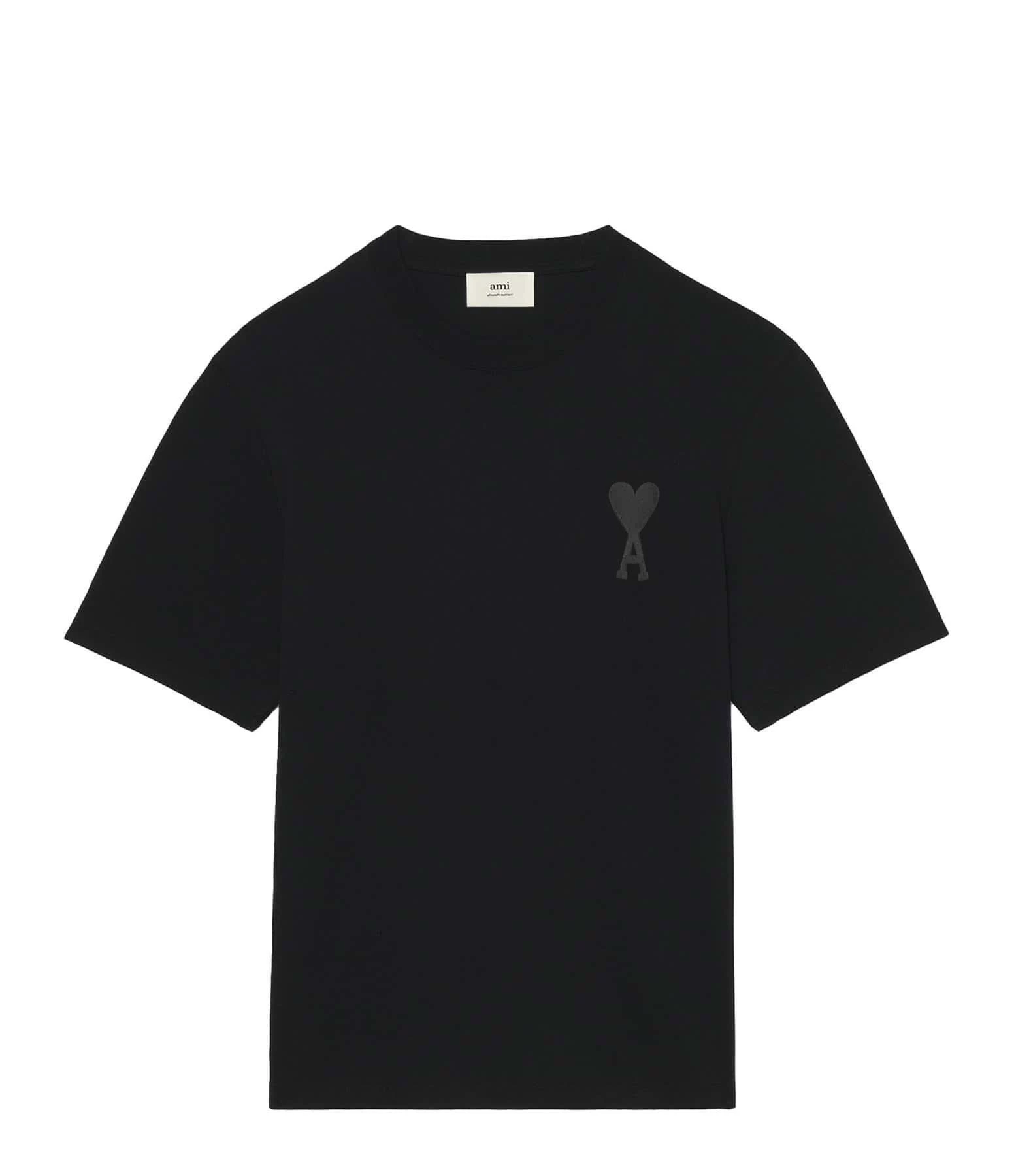 AMI PARIS Tee-shirt Unisexe Ami De Cœur Coton Biologique Noir 3 AMI PARIS Tee-shirt Unisexe Ami De Cœur Coton Biologique Noir