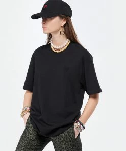 Alternative view of AMI PARIS Tee-shirt Unisexe Ami De Cœur Coton Biologique Noir