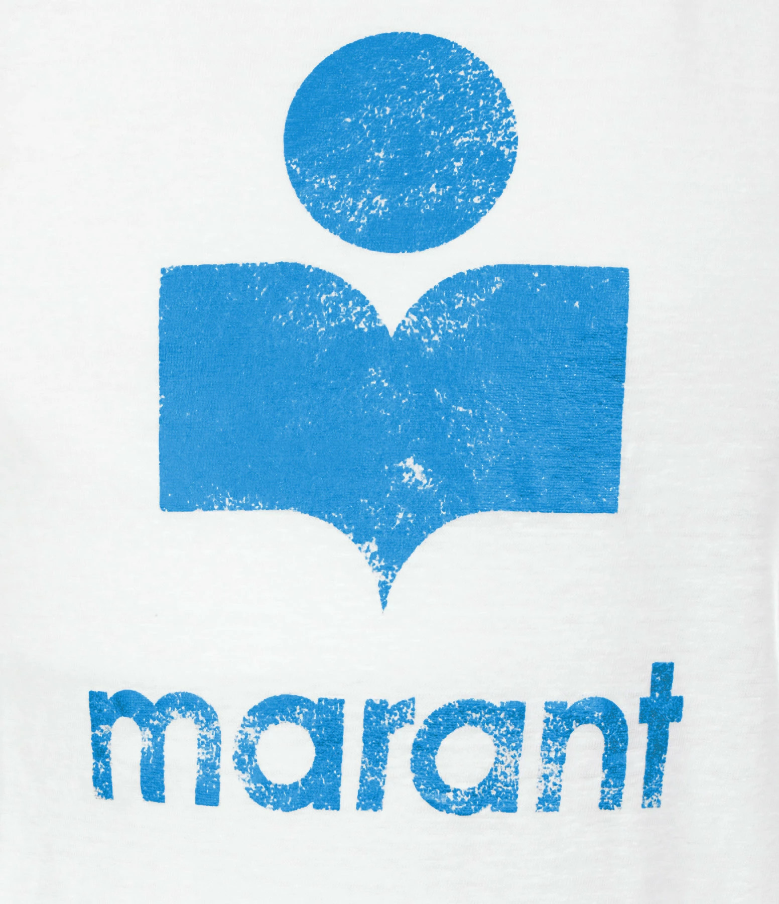 ISABEL MARANT ÉTOILE Tee-shirt Koldi Lin Blanc Bleu 4 ISABEL MARANT ÉTOILE Tee-shirt Koldi Lin Blanc Bleu – Image 2