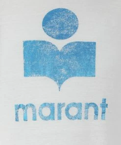 Alternative view of ISABEL MARANT ÉTOILE Tee-shirt Zewel Lin Blanc Bleu
