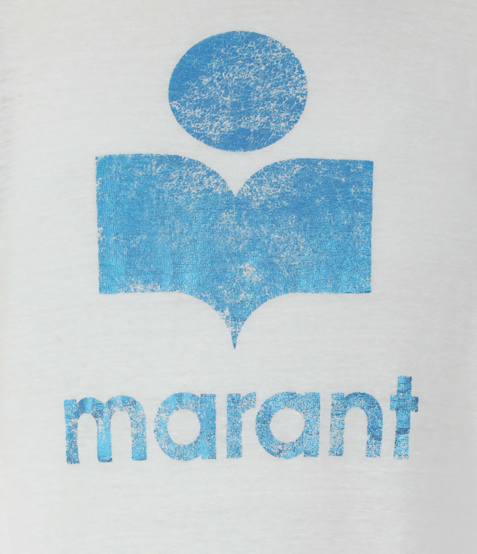 ISABEL MARANT ÉTOILE Tee-shirt Zewel Lin Blanc Bleu 4 ISABEL MARANT ÉTOILE Tee-shirt Zewel Lin Blanc Bleu – Image 2