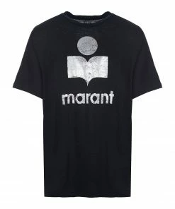 ISABEL MARANT ÉTOILE Tee-shirt Zewel Lin Noir Argenté