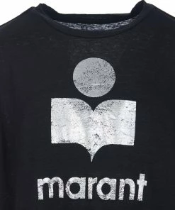 Alternative view of ISABEL MARANT ÉTOILE Tee-shirt Zewel Lin Noir Argenté