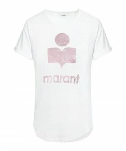 ISABEL MARANT ÉTOILE Tee-shirt Koldi Lin Blanc Rose