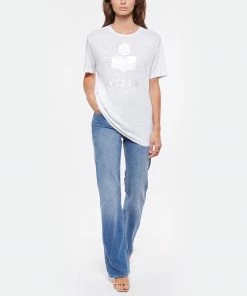 ISABEL MARANT ÉTOILE Tee-shirt Zewel Lin Blanc Argenté -Boutique MAJESTIC FILATURES unnamed file 4000