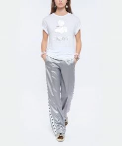 ISABEL MARANT ÉTOILE Tee-shirt Zewel Lin Blanc Argenté -Boutique MAJESTIC FILATURES unnamed file 4002