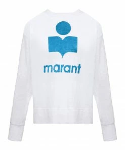 ISABEL MARANT ÉTOILE Tee-shirt Klowia Lin Blanc Bleu