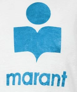 Alternative view of ISABEL MARANT ÉTOILE Tee-shirt Klowia Lin Blanc Bleu