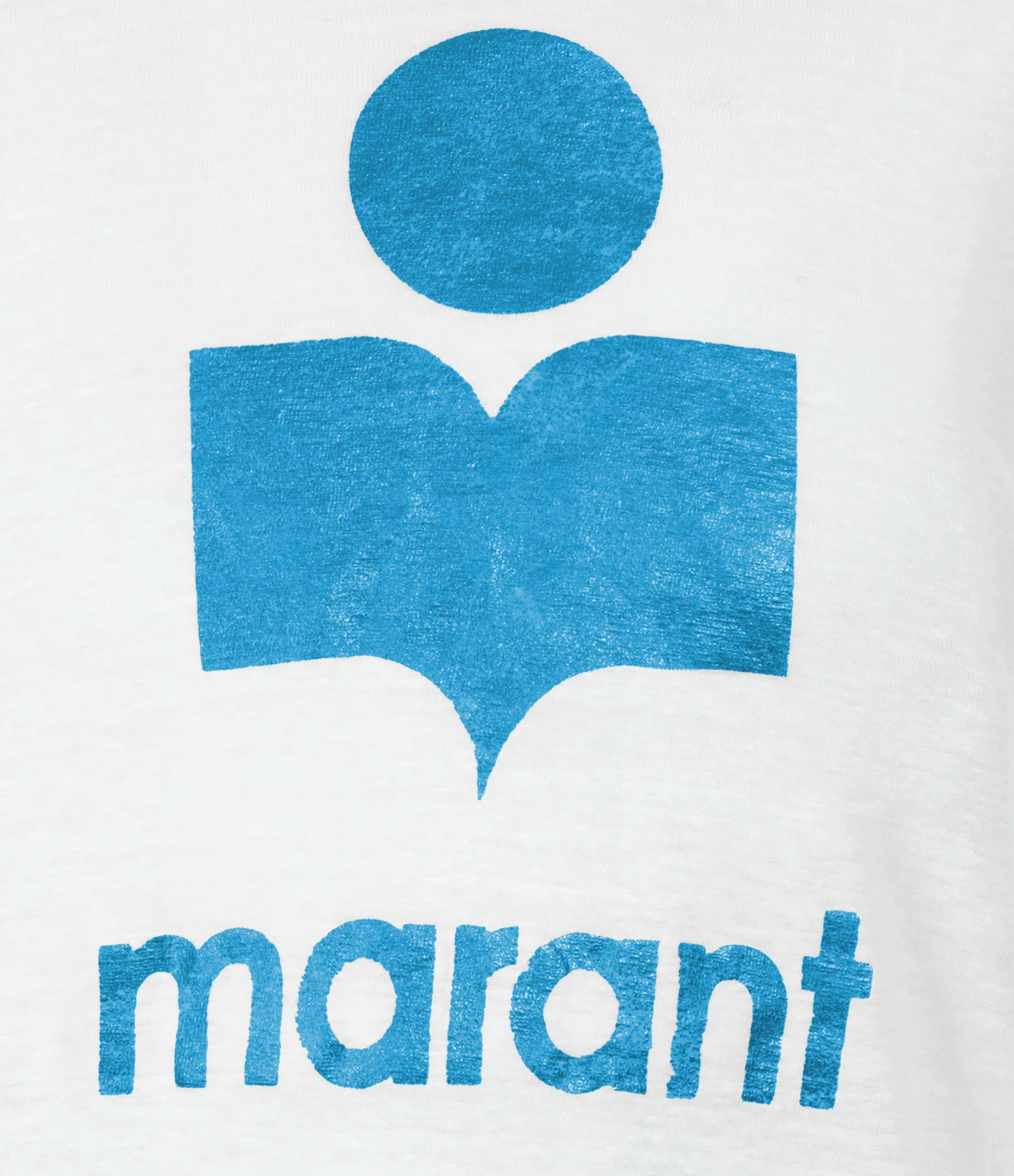 ISABEL MARANT ÉTOILE Tee-shirt Klowia Lin Blanc Bleu 4 ISABEL MARANT ÉTOILE Tee-shirt Klowia Lin Blanc Bleu – Image 2