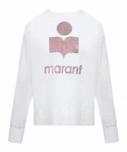 ISABEL MARANT ÉTOILE Tee-shirt Klowia Lin Blanc Rose