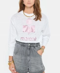 ISABEL MARANT ÉTOILE Tee-shirt Klowia Lin Blanc Rose 10 ISABEL MARANT ÉTOILE Tee-shirt Klowia Lin Blanc Rose -Boutique MAJESTIC FILATURES unnamed file 4011