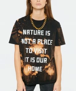 GOLDEN GOOSE Tee-shirt Golden Sérigraphie Coton Marron -Boutique MAJESTIC FILATURES unnamed file 4028