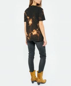 GOLDEN GOOSE Tee-shirt Golden Sérigraphie Coton Marron -Boutique MAJESTIC FILATURES unnamed file 4030