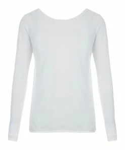 MAJESTIC FILATURES Tee-shirt Manches Longues Col Bateau Blanc