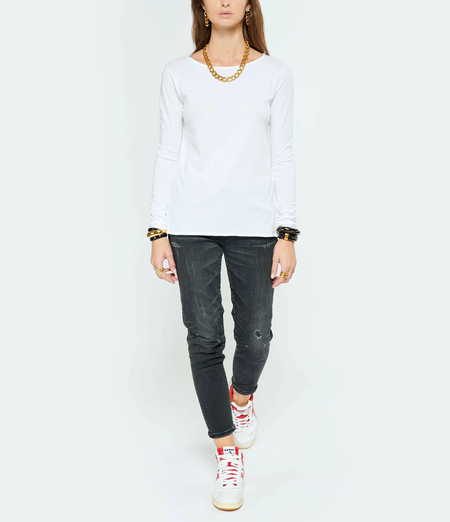 MAJESTIC FILATURES Tee-shirt Manches Longues Col Bateau Blanc 6 MAJESTIC FILATURES Tee-shirt Manches Longues Col Bateau Blanc – Image 4