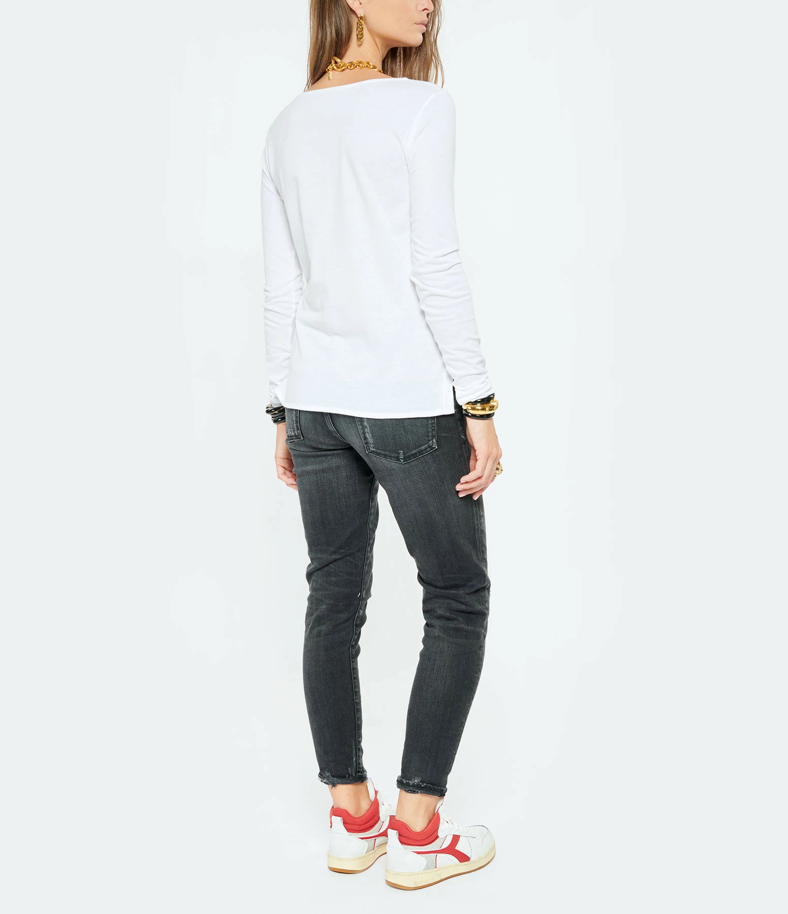 MAJESTIC FILATURES Tee-shirt Manches Longues Col Bateau Blanc 7 MAJESTIC FILATURES Tee-shirt Manches Longues Col Bateau Blanc – Image 5