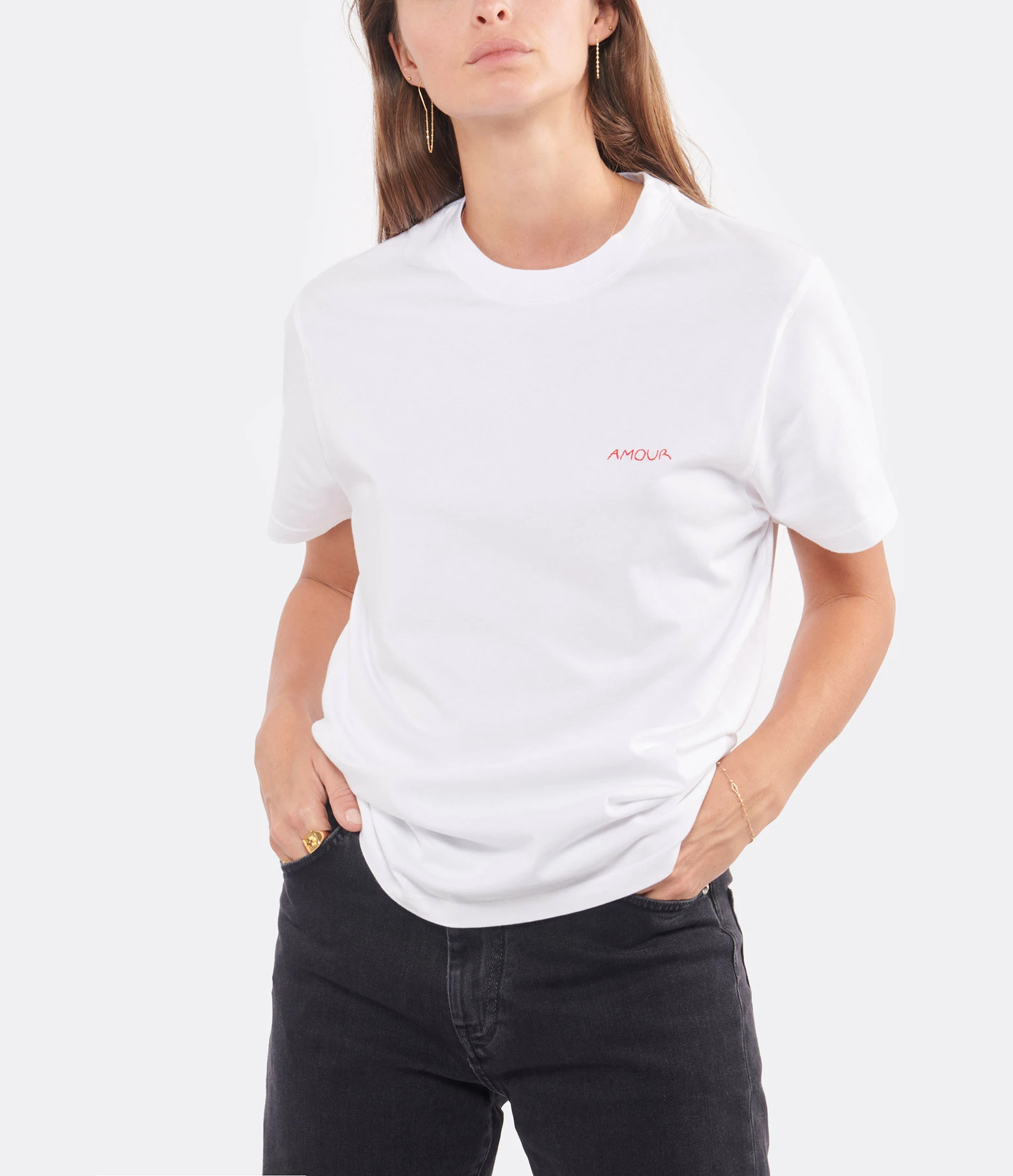 MAISON LABICHE Tee-shirt Unisexe Amour Coton Biologique Blanc 4 MAISON LABICHE Tee-shirt Unisexe Amour Coton Biologique Blanc – Image 2