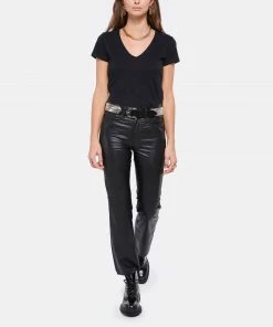MAJESTIC FILATURES Tee-shirt Julia Col V Coton Noir 10 MAJESTIC FILATURES Tee-shirt Julia Col V Coton Noir -Boutique MAJESTIC FILATURES unnamed file 4051