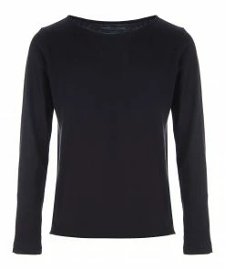 MAJESTIC FILATURES Tee-shirt Col Rond Noir