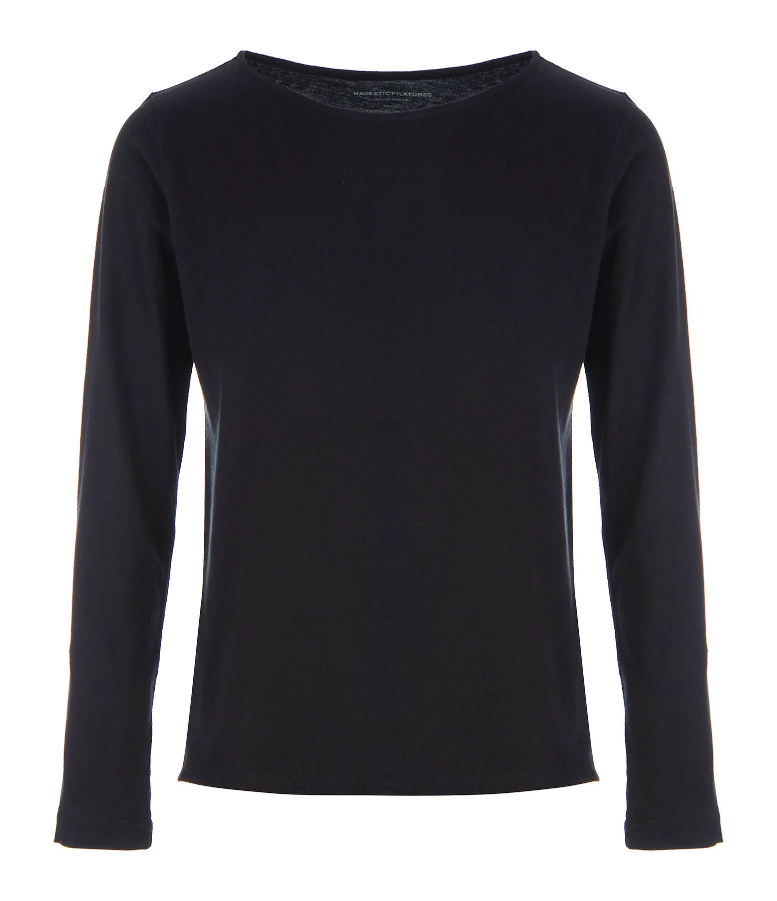 MAJESTIC FILATURES Tee-shirt Col Rond Noir 3 MAJESTIC FILATURES Tee-shirt Col Rond Noir