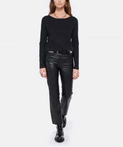 MAJESTIC FILATURES Tee-shirt Col Rond Noir 10 MAJESTIC FILATURES Tee-shirt Col Rond Noir -Boutique MAJESTIC FILATURES unnamed file 4056