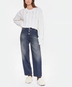 HALFBOY Pull Crew Cable Laine Crème -Boutique MAJESTIC FILATURES unnamed file 406