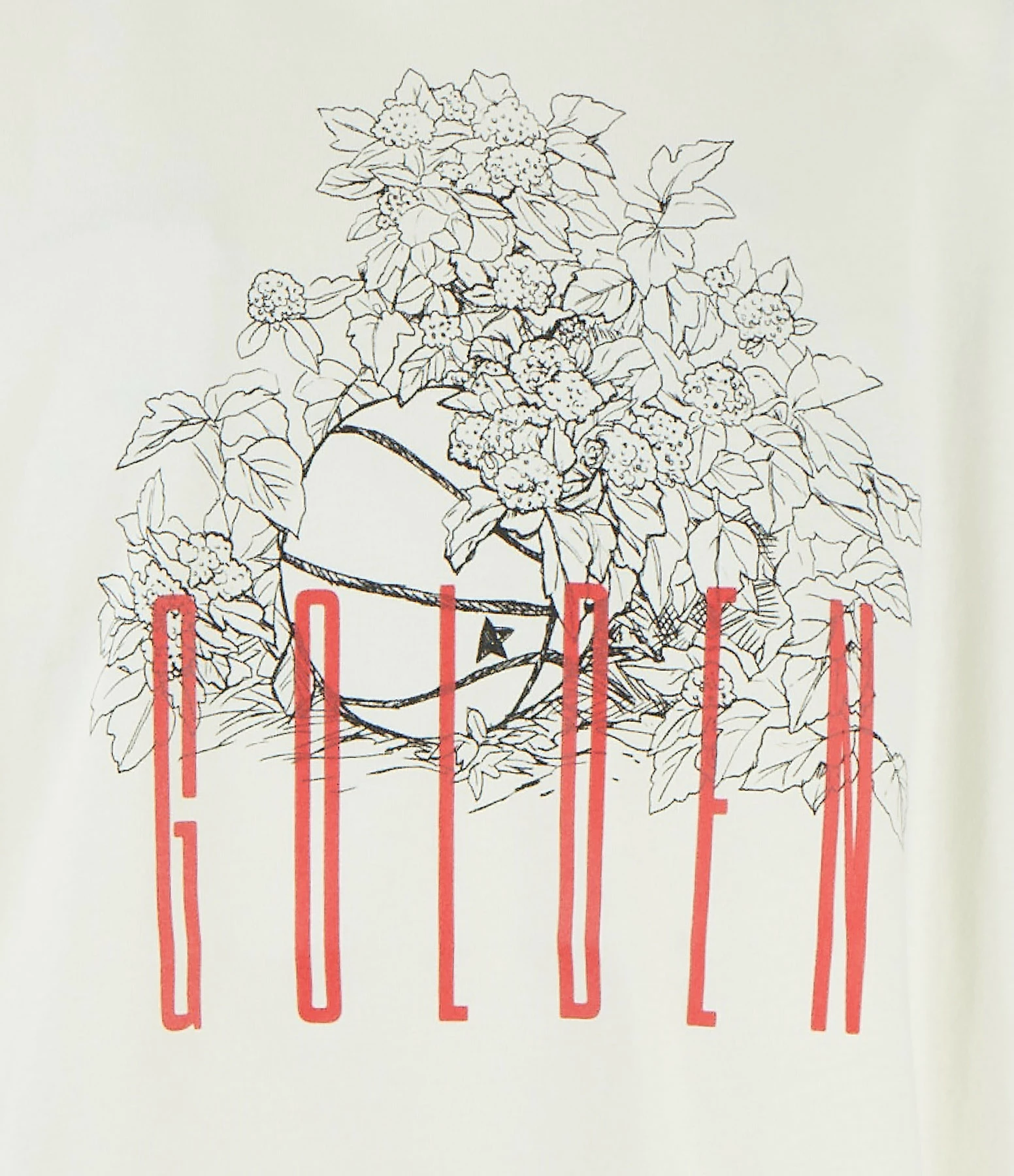 GOLDEN GOOSE Tee-shirt Golden Coton Blanc 4 GOLDEN GOOSE Tee-shirt Golden Coton Blanc – Image 2