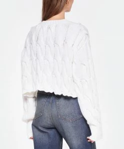 HALFBOY Pull Crew Cable Laine Crème -Boutique MAJESTIC FILATURES unnamed file 407