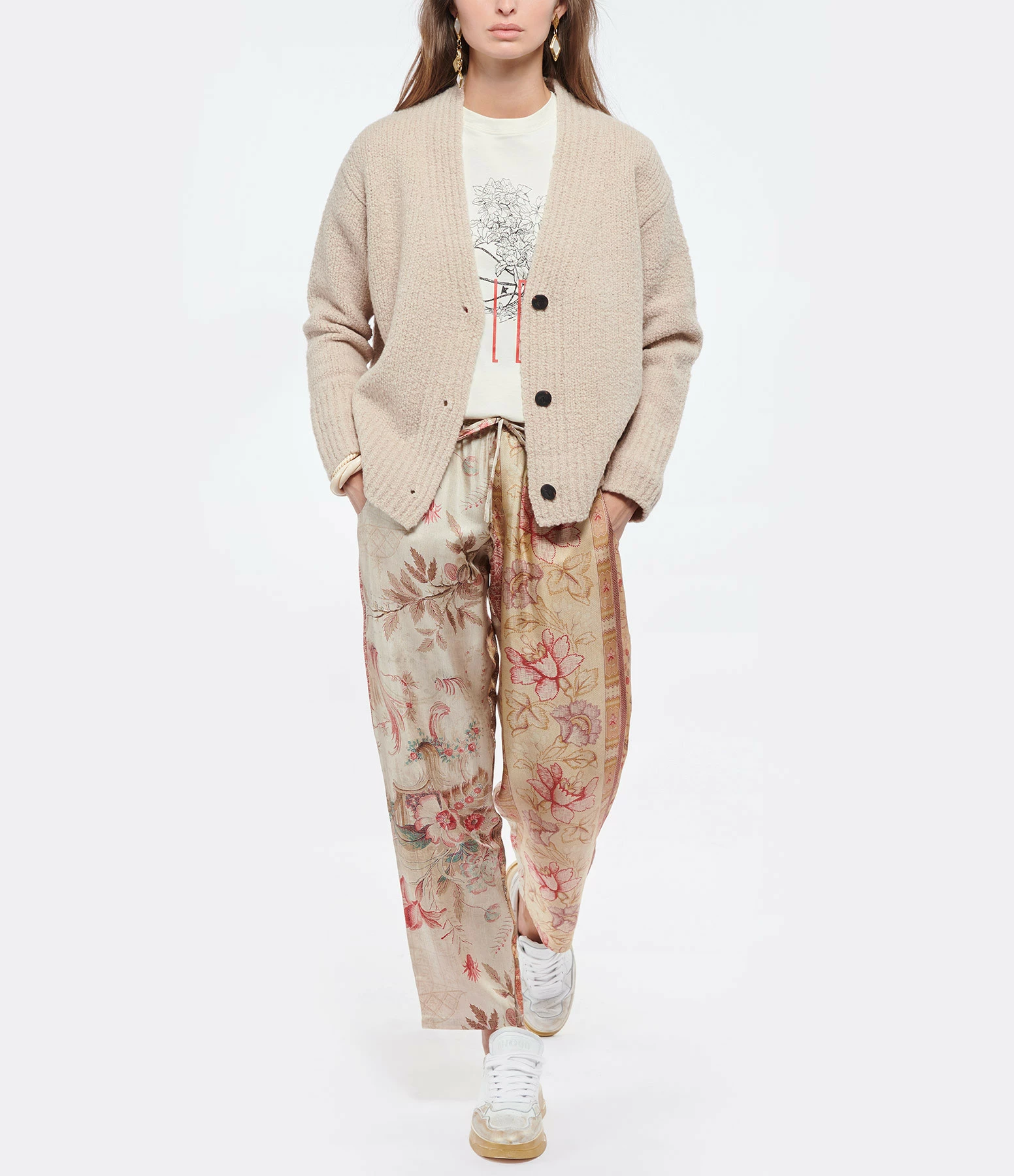 GOLDEN GOOSE Tee-shirt Golden Coton Blanc 8 GOLDEN GOOSE Tee-shirt Golden Coton Blanc – Image 6