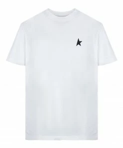GOLDEN GOOSE Tee-shirt Étoile Coton Blanc Noir
