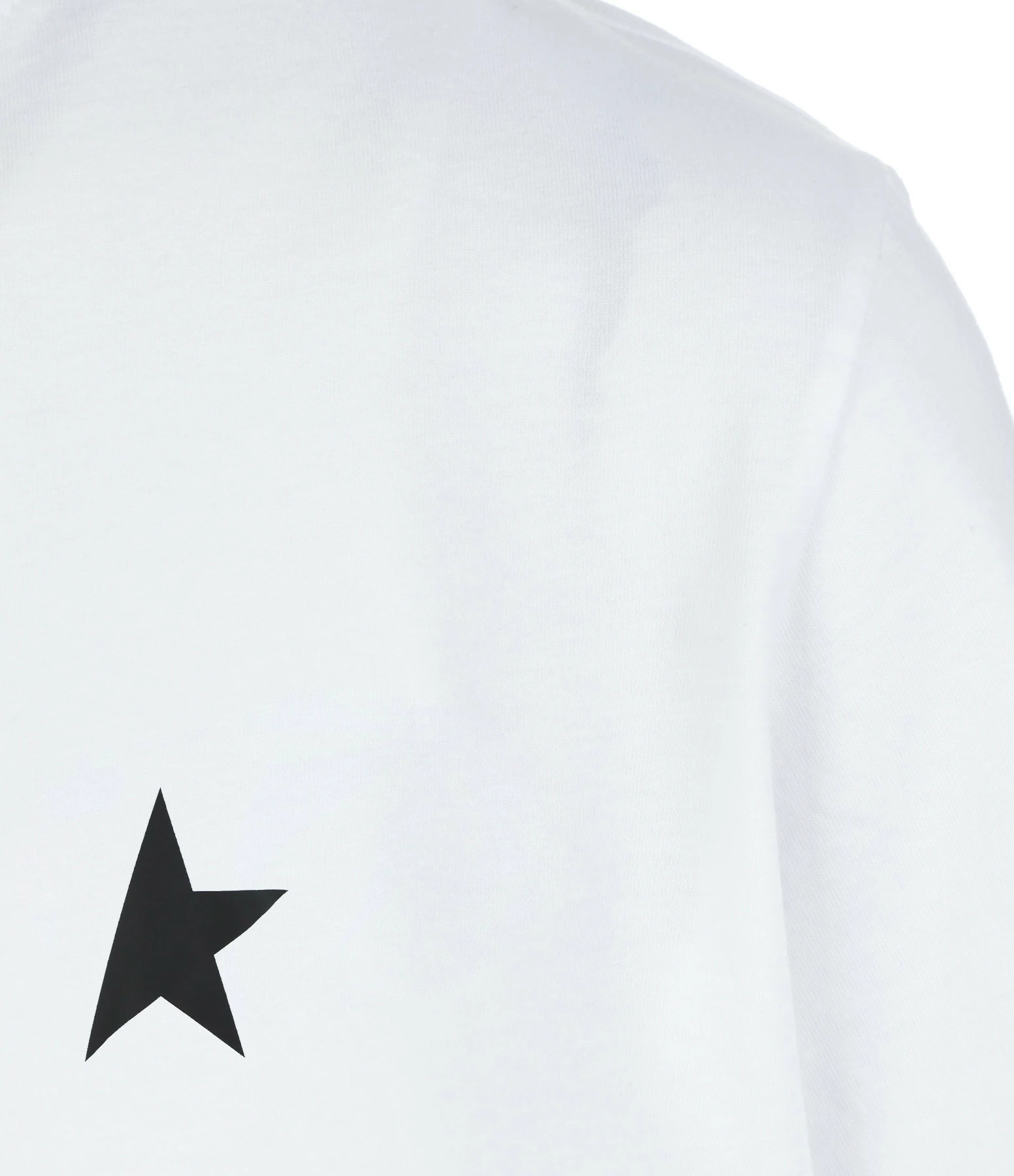 GOLDEN GOOSE Tee-shirt Homme Étoile Coton Blanc Noir 4 GOLDEN GOOSE Tee-shirt Homme Étoile Coton Blanc Noir – Image 2