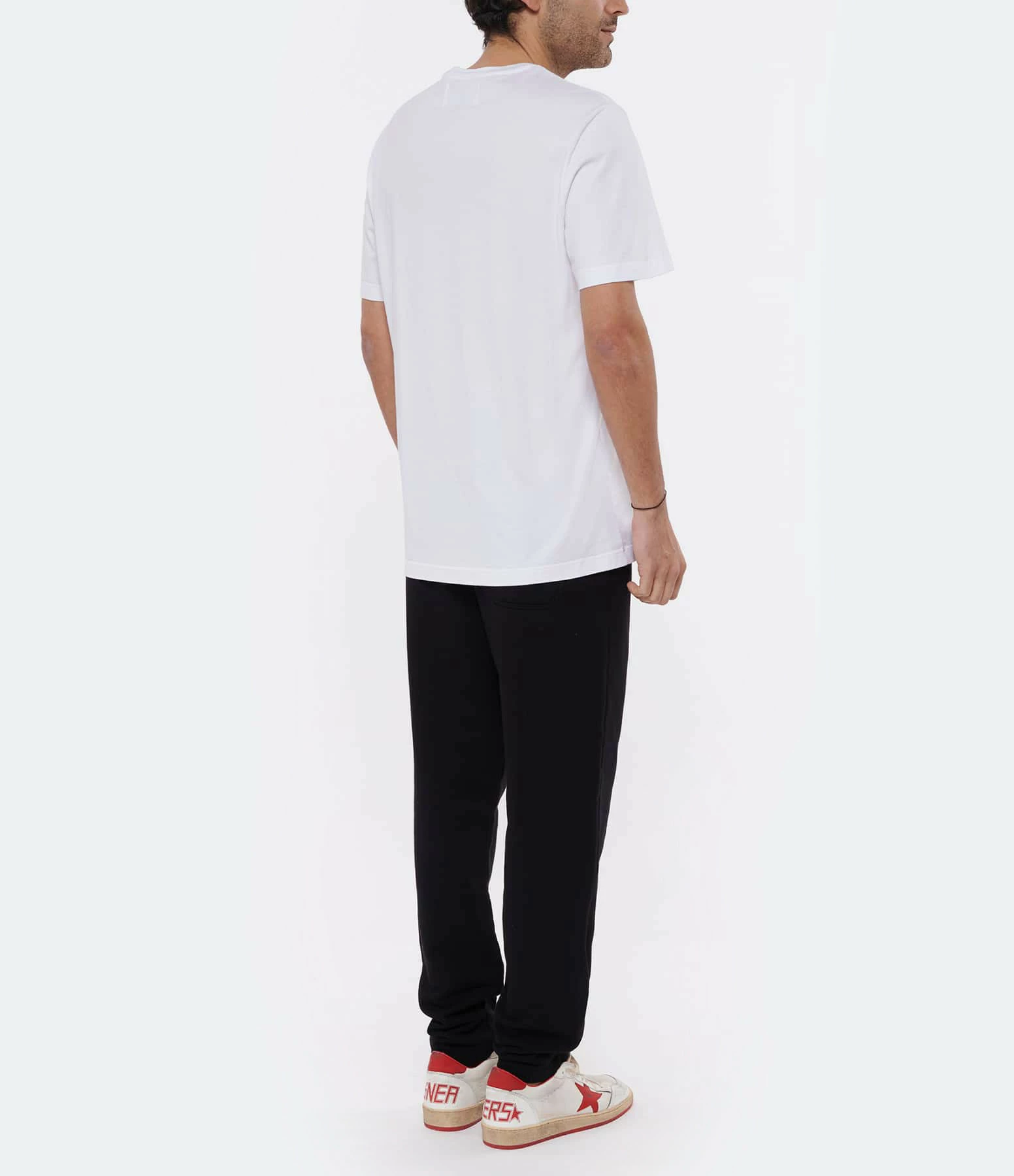 GOLDEN GOOSE Tee-shirt Homme Étoile Coton Blanc Noir 7 GOLDEN GOOSE Tee-shirt Homme Étoile Coton Blanc Noir – Image 5