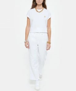 GOLDEN GOOSE Tee-shirt Étoile Coton Blanc Doré -Boutique MAJESTIC FILATURES unnamed file 4095